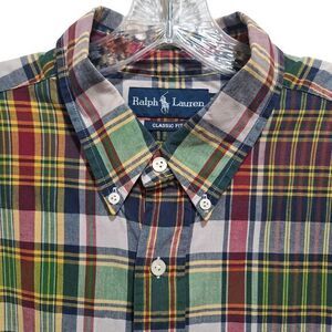 Ralph Lauren Classic Fit Men's Multicolor Button Down Shirt‎ Size XL